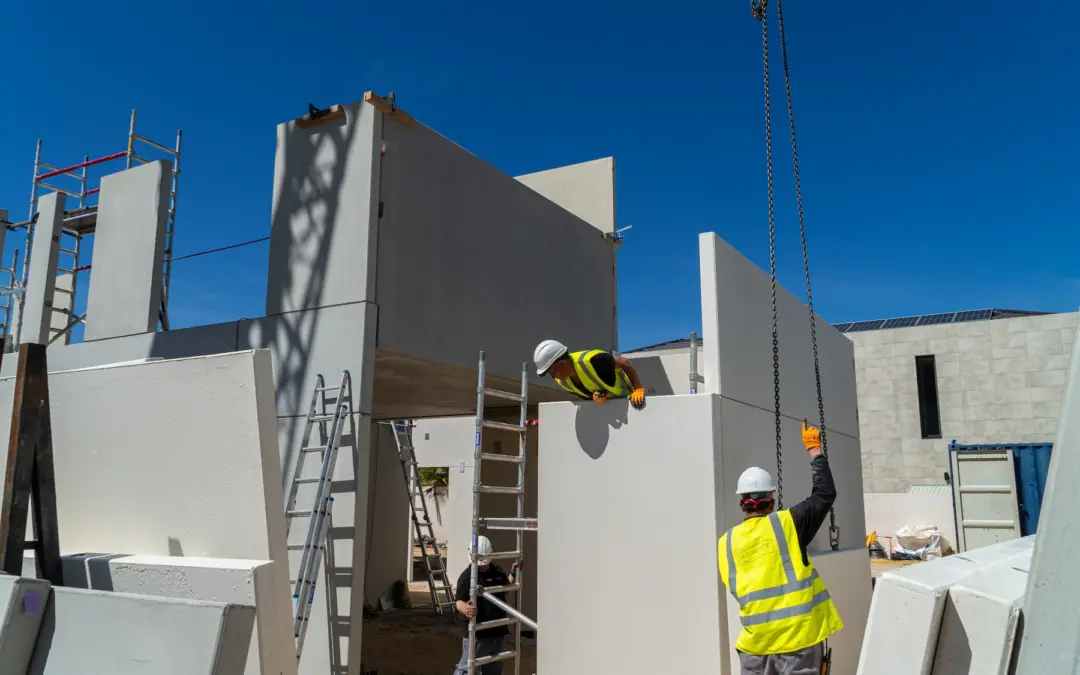 Fases de construcción de una casa prefabricada de hormigón
