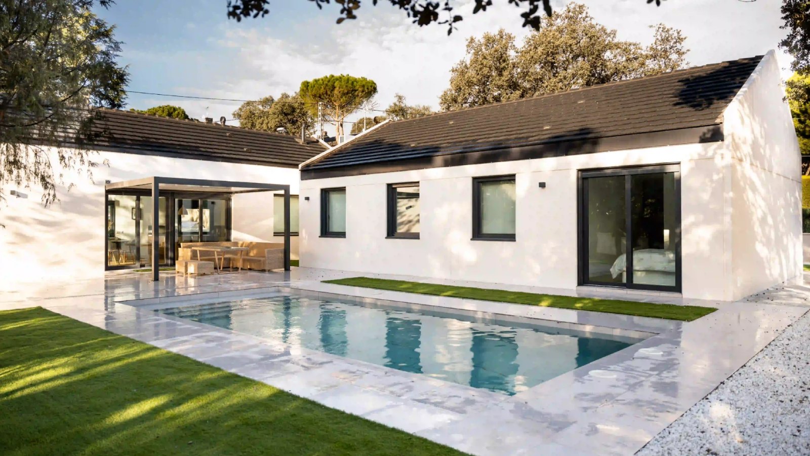 chalet con piscina